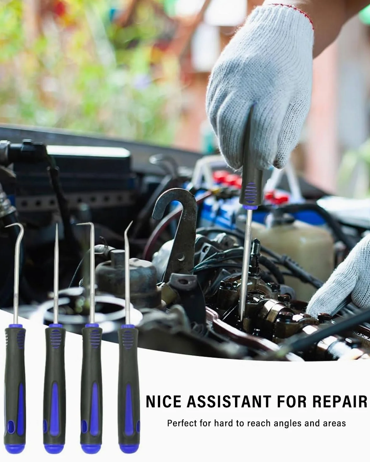 4 Pezzi Rimozione del paraolio, Attrezzi Officina Gancio di Prelievo di Precisione Strumenti di Riparazione Automatica per Riparazioni Auto e Altre Manutenzioni Meccaniche