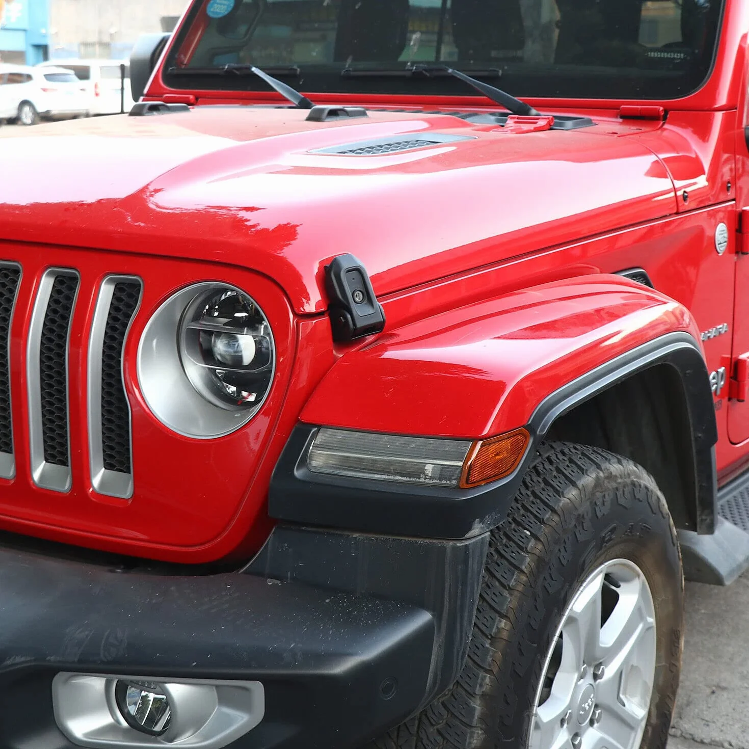Kit Chiusura Cofano Antifurto per Jeep Wrangler JL JLU 2018-2022 Gladiator JT 2020+, 1 Paio