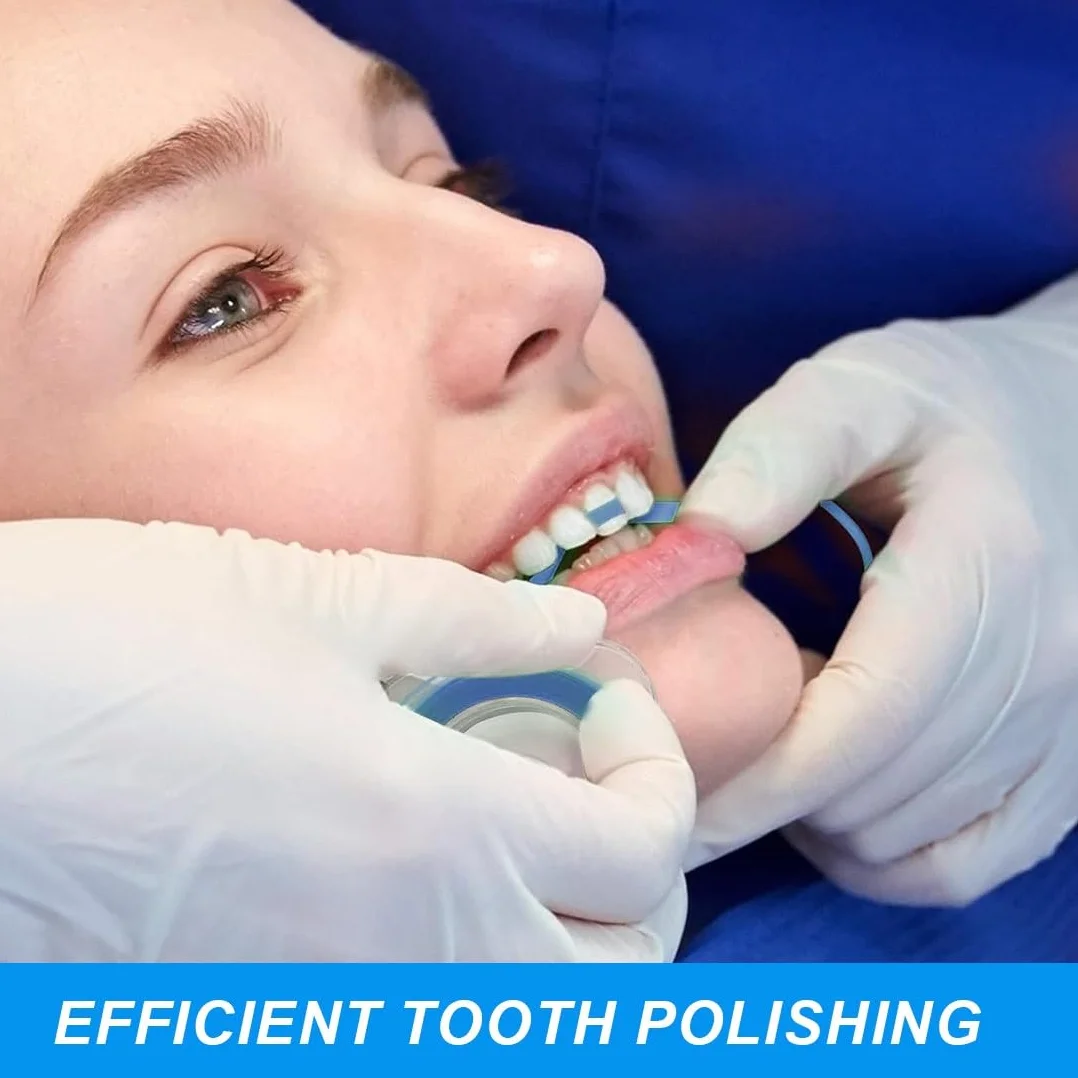 Strisce Abrasive Interdentali 2 Rotoli Carta Smeriglio e Lucidatura con Gomma Pulizia Denti 20μm 30μm