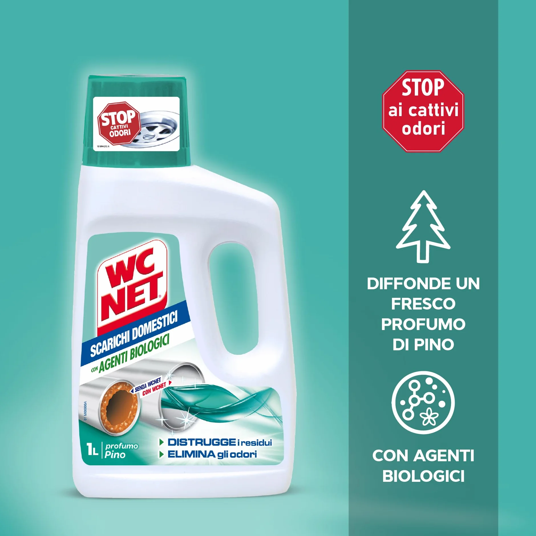 Wc Net Professional Trattamento Scarichi Domestici Agenti Biologici 1000 ml