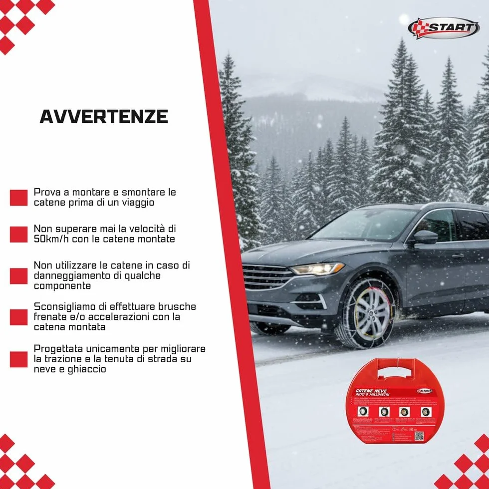 Catene da neve Set 2 pezzi spessore 9 mm gruppo 70
