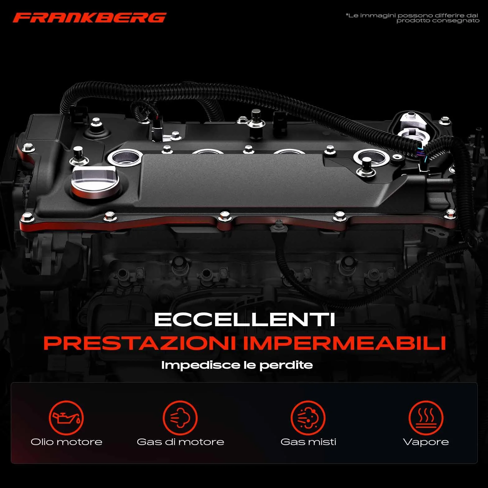 Frankberg Coperchio testata cilindri Compatibile con A4 8W2 8WC A4 Avant 8W5 8WD A5 F53 F5P A5 Cabriolet F57 F5E A6 4A2 A6 4G2 4GC Q5 FYB FYG Q8 4MN 4MT Replace# 059103470CA