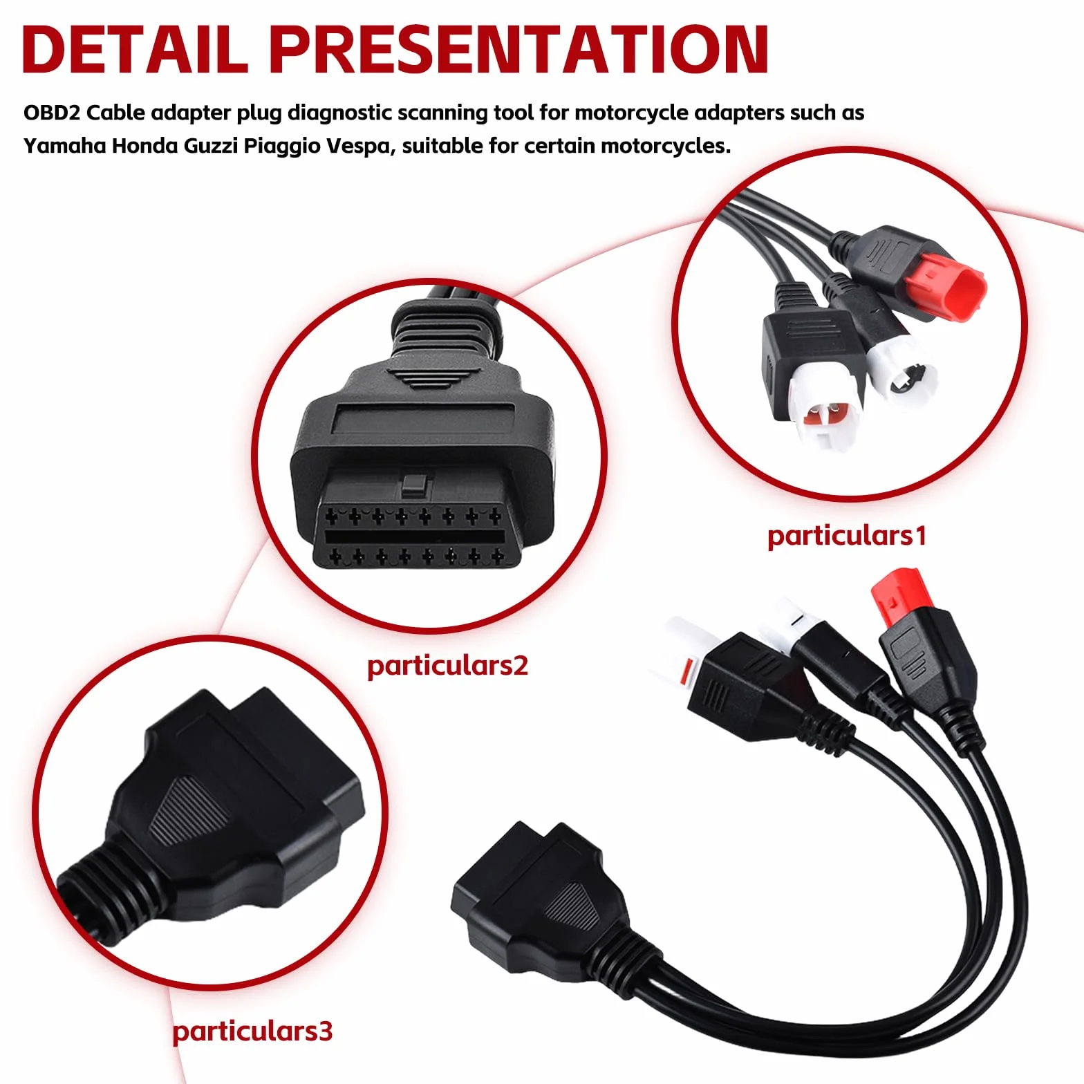 Vegena Adattatore Cavo Diagnostico OBD2 13pin 4pin 6pin a 16pin per Presa Accendisigari