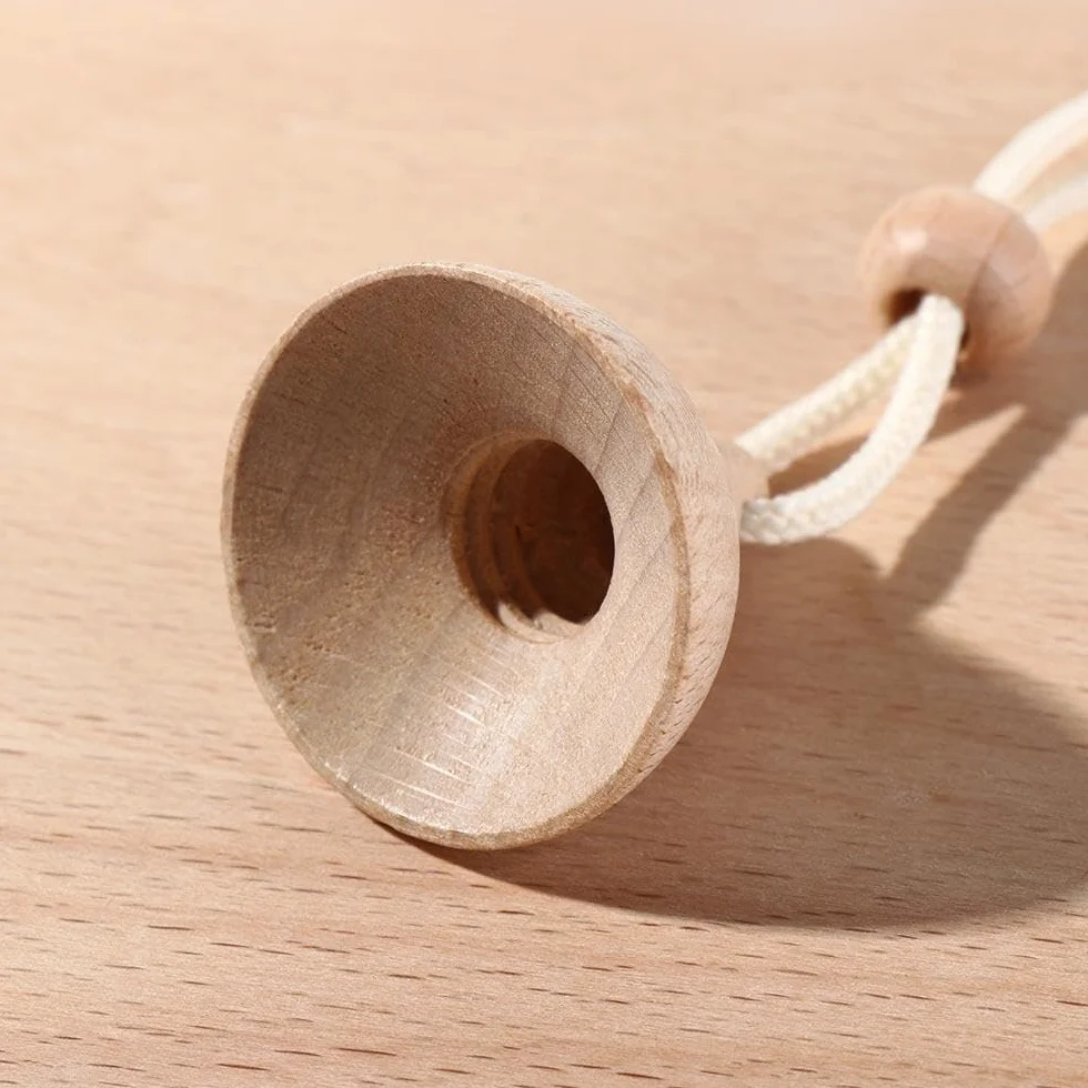 Bottiglie di vetro vuote in legno per profumo auto, diffusore ricaricabile oli essenziali (trasparente)