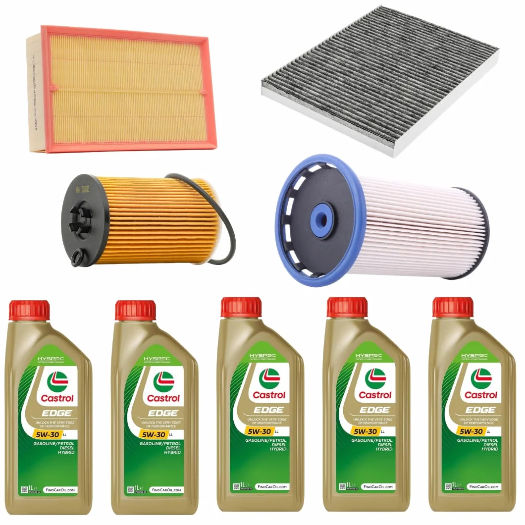 KIT TAGLIANDO COMPLETO FILTRI + OLIO CASTROL 5W30 COMPATIBILE CON VW GOLF VII 7