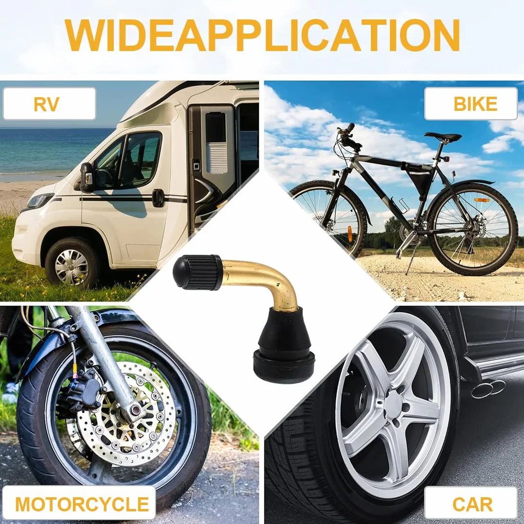 Valvole Tubeless Moto 90 Gradi Estensori Valvola Pneumatico 6 Pezzi