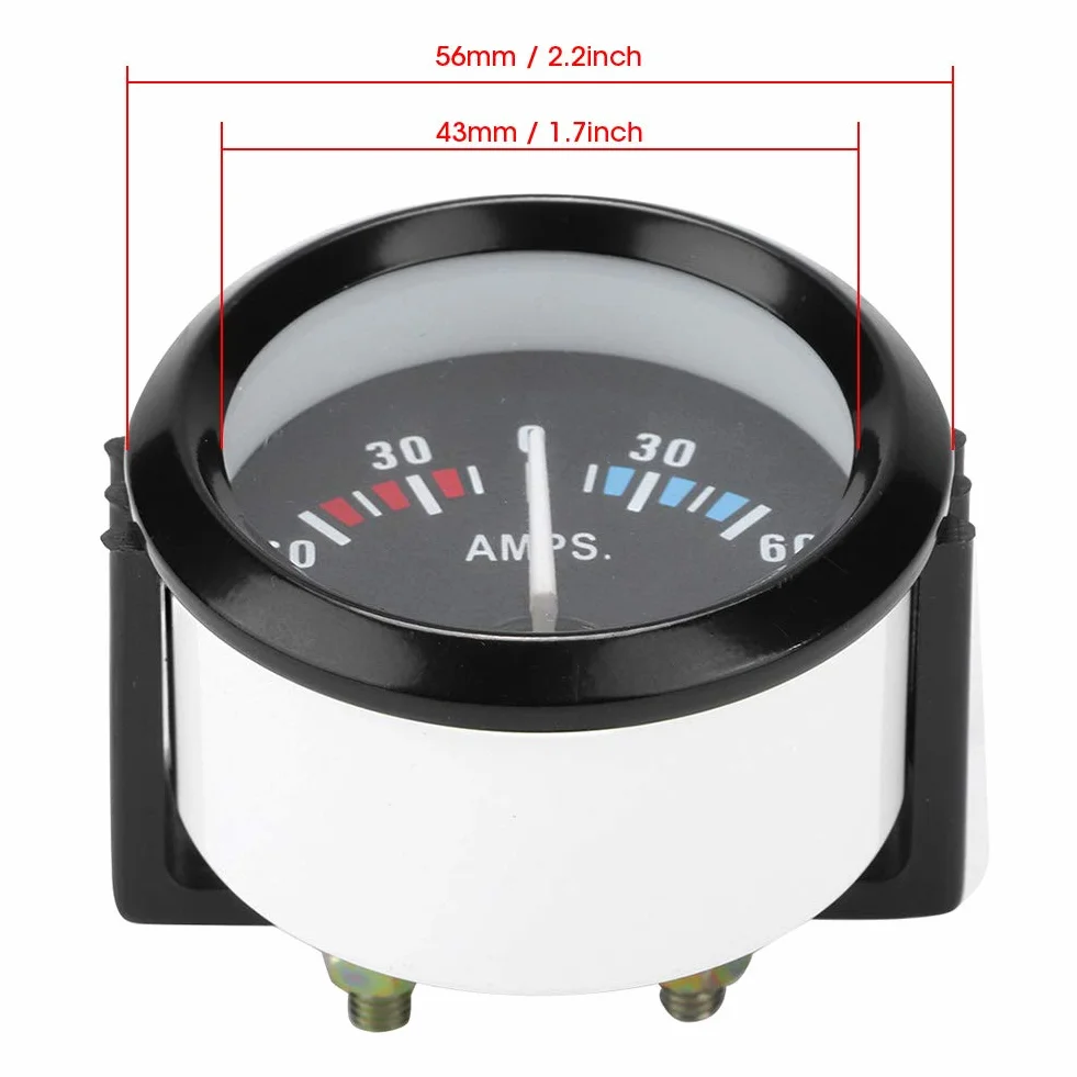 Amp Meter 12V, Amp Meter 12V, Altri Strumenti 12V 60-0-60 Amp Ampere Meter Amperometro Calibro Universale 52M 2In Universale Per Veicolo