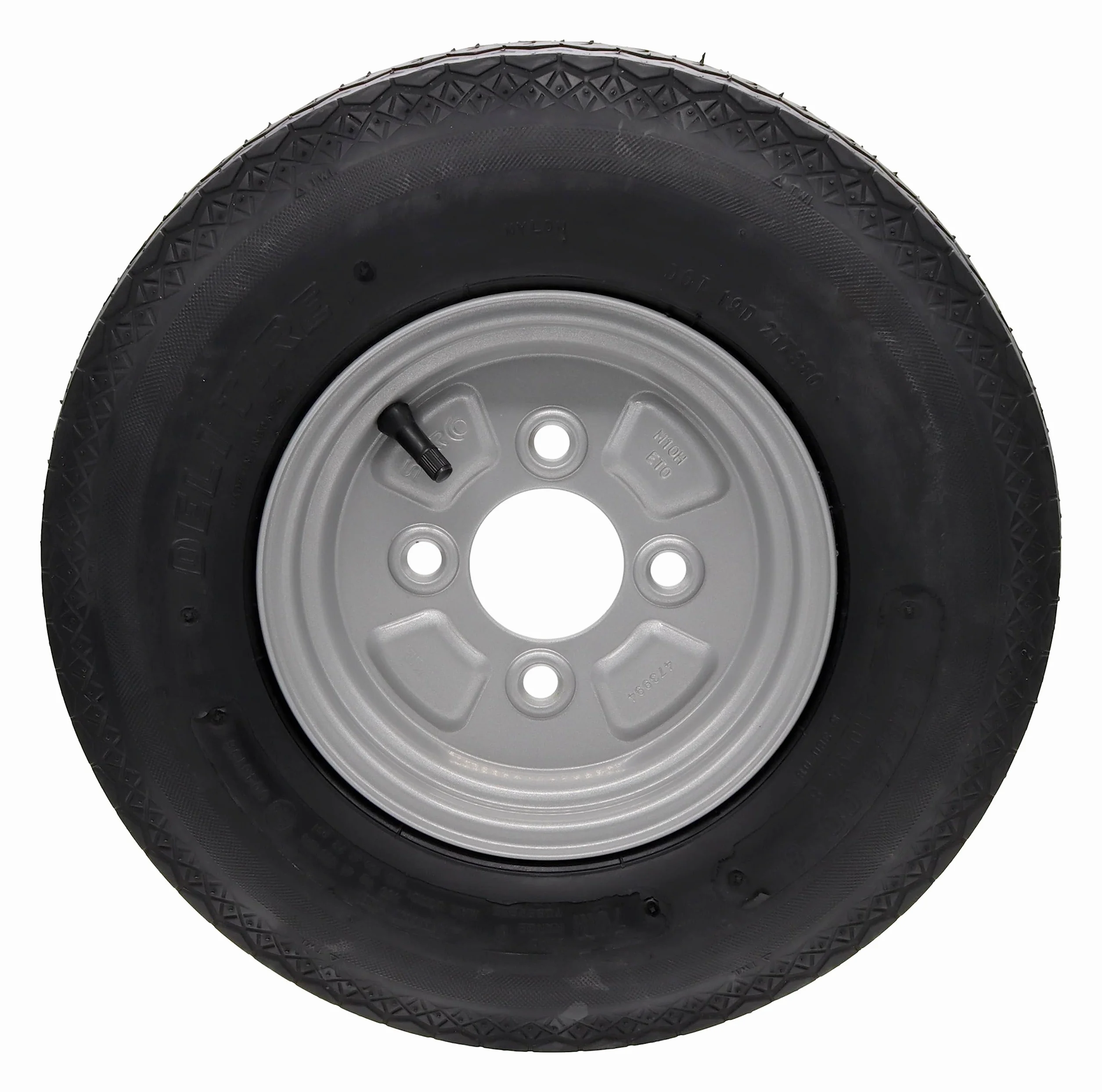 Ruota di ricambio per rimorchio Deli 4.00-8 4.80-8 4PR 62M per Stema DDR ruota completa grande foro centrale set o singolo 8 pollici