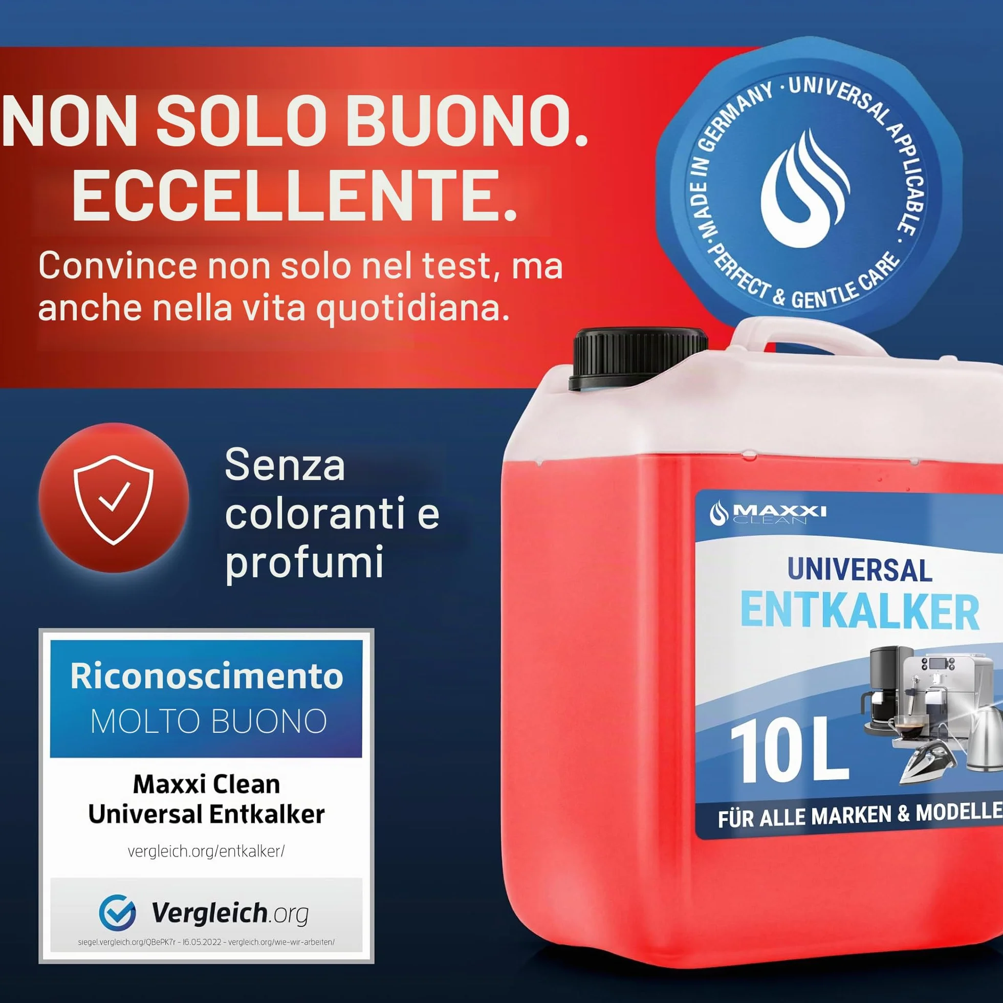 Disincrostante universale 10 litri per macchina da caffè, pulizia profonda