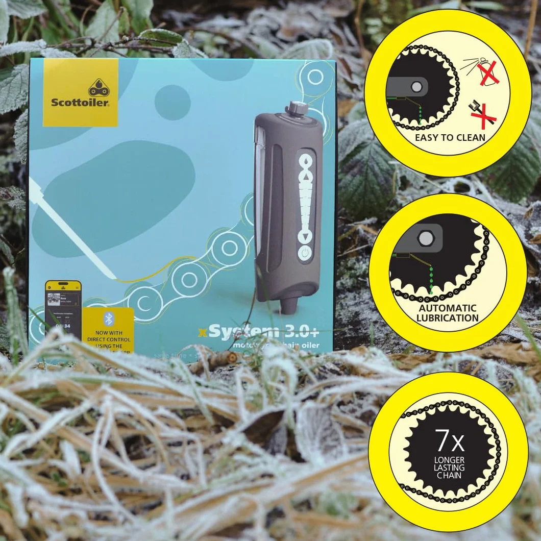 Scottoiler xSystem 3.0+ - Olio elettronico per catena con controllo tramite app Bluetooth incluso Scottoil All Climate Biodegradable Green