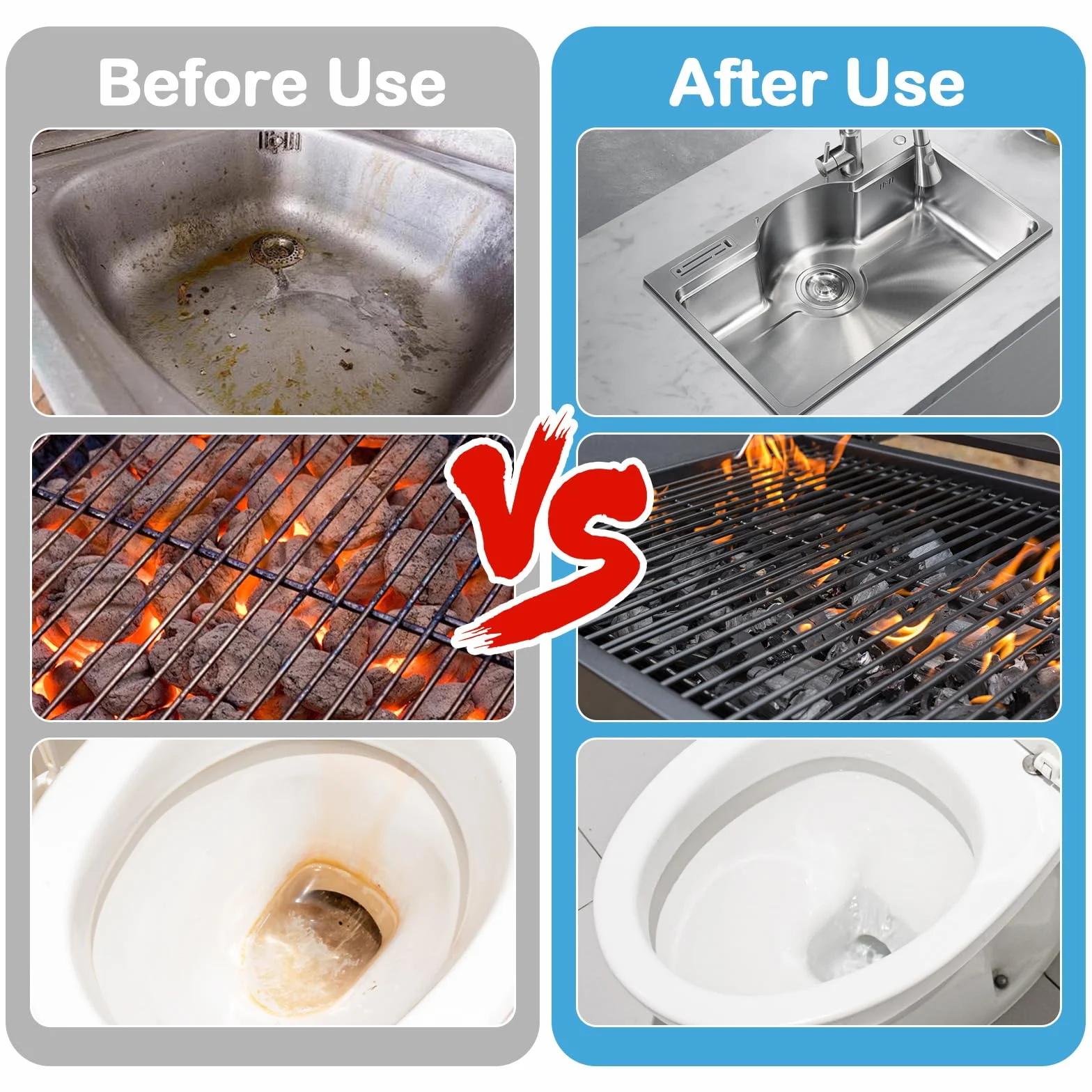 Spazzola Pietra Pomice Detergente 6 Pezzi per WC, Griglie, Cucine, Bagno