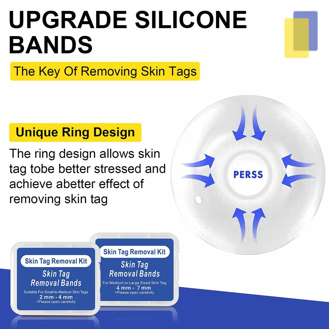 Skin Tag Fibromi Penduli Rimozione Set Efficace Indolore Della Pelle Talpe Sicuro Facile Rimuovere Piccole Grandi Blu
