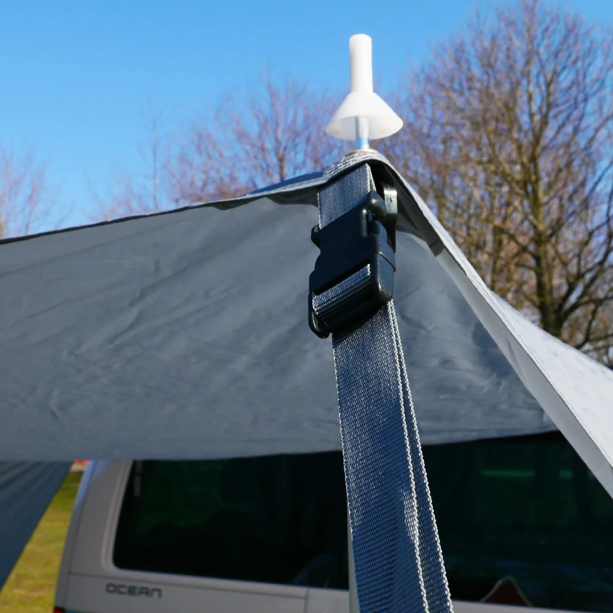 YourGEAR - Telo parasole per casa Tropea con pareti laterali, impermeabile, protezione UV 50, colonna d'acqua di 5000 mm, copertura parasole, per furgoni da campeggio, furgoni, auto, con barre di