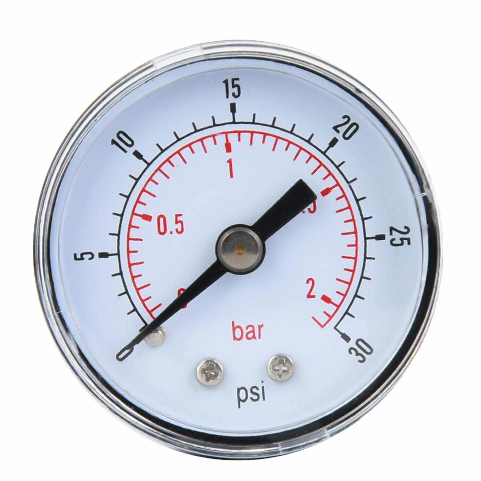 Manometro aria meccanico BSPT 1/8 pollice 0-30 psi 0-2 bar