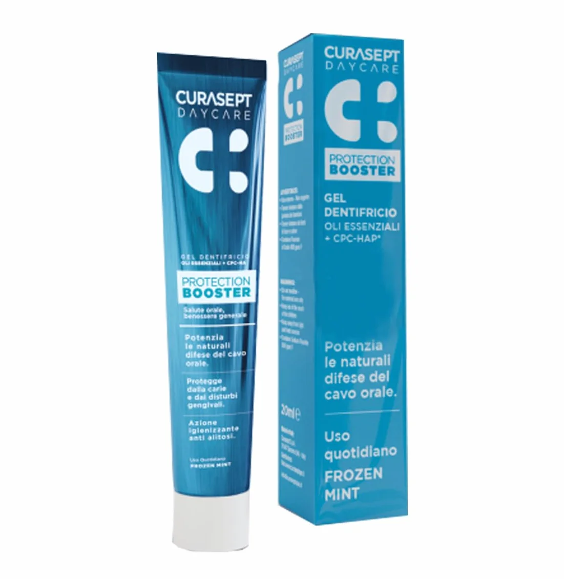 Curasept Travel Kit Oral Care con Spazzolino Softline 0.15, Dentifricio Protection Booster FrozenMint 20ml e Picks Interdentali