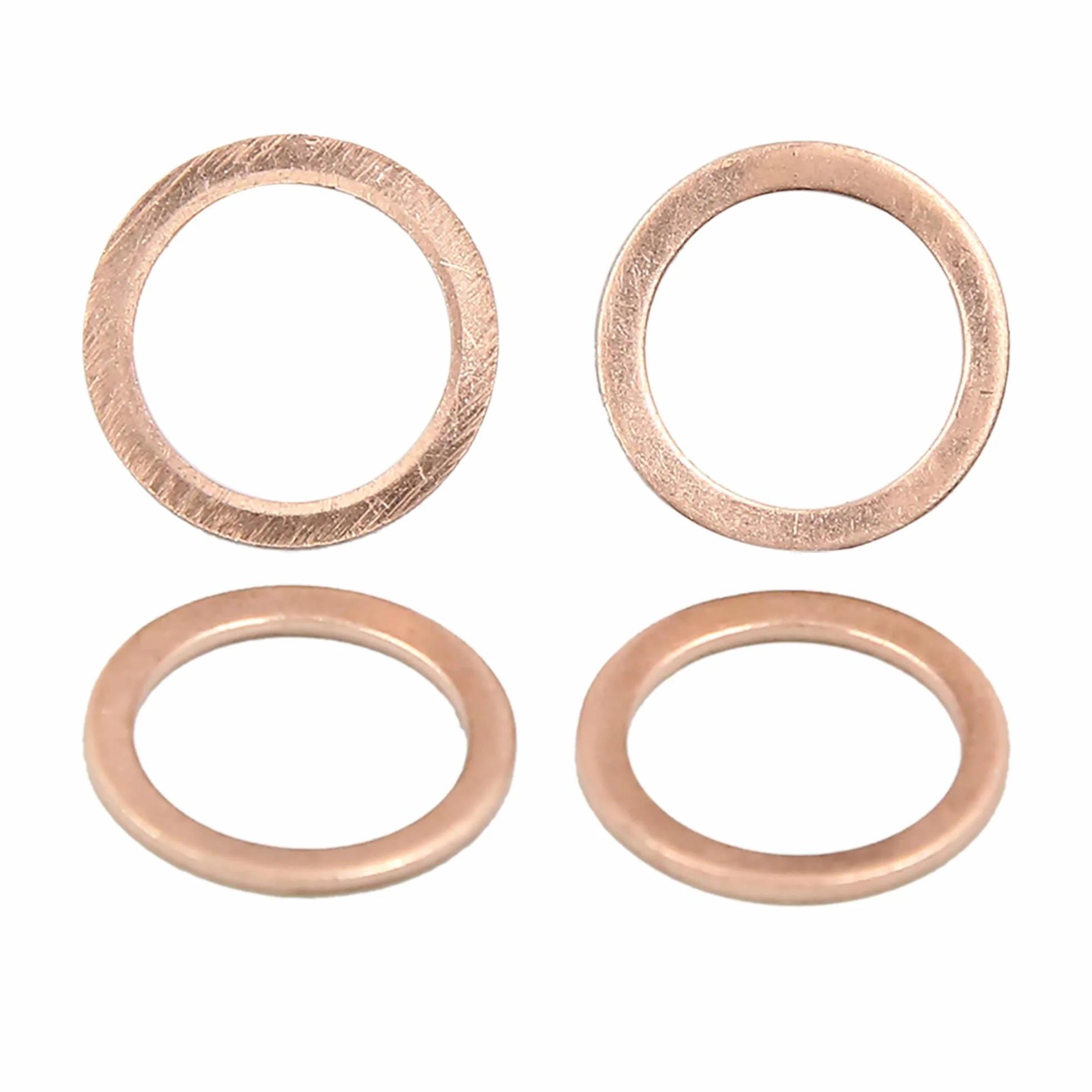 sourcing map 50 PCS 13 mm Diametro Interno Guarnizione di Motore di Auto rondella Piatta di Rame