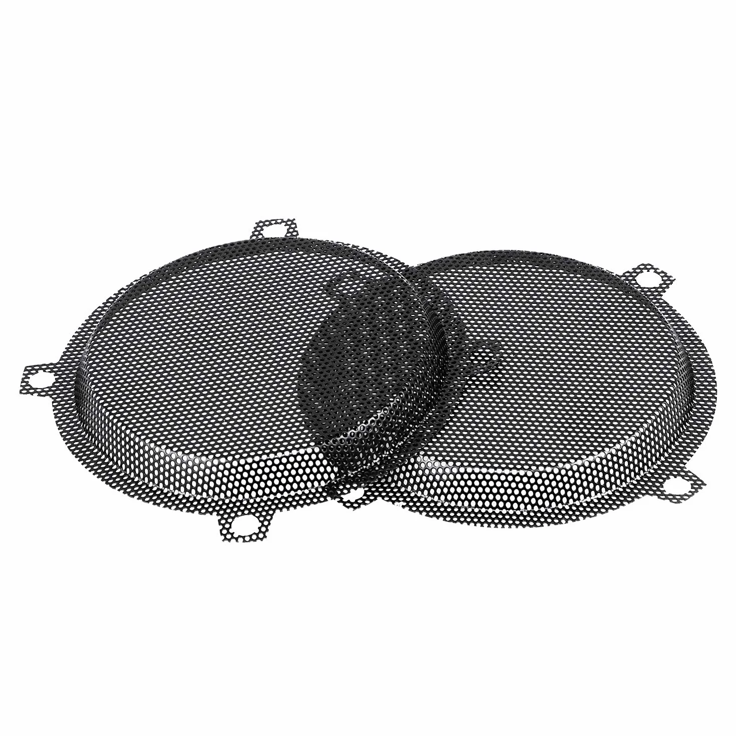 Griglie per altoparlanti anteriori di ricambio in rete metallica, colore nero, per Harley Touring Electra Glide Street Glide Trike 1996-2013, nero