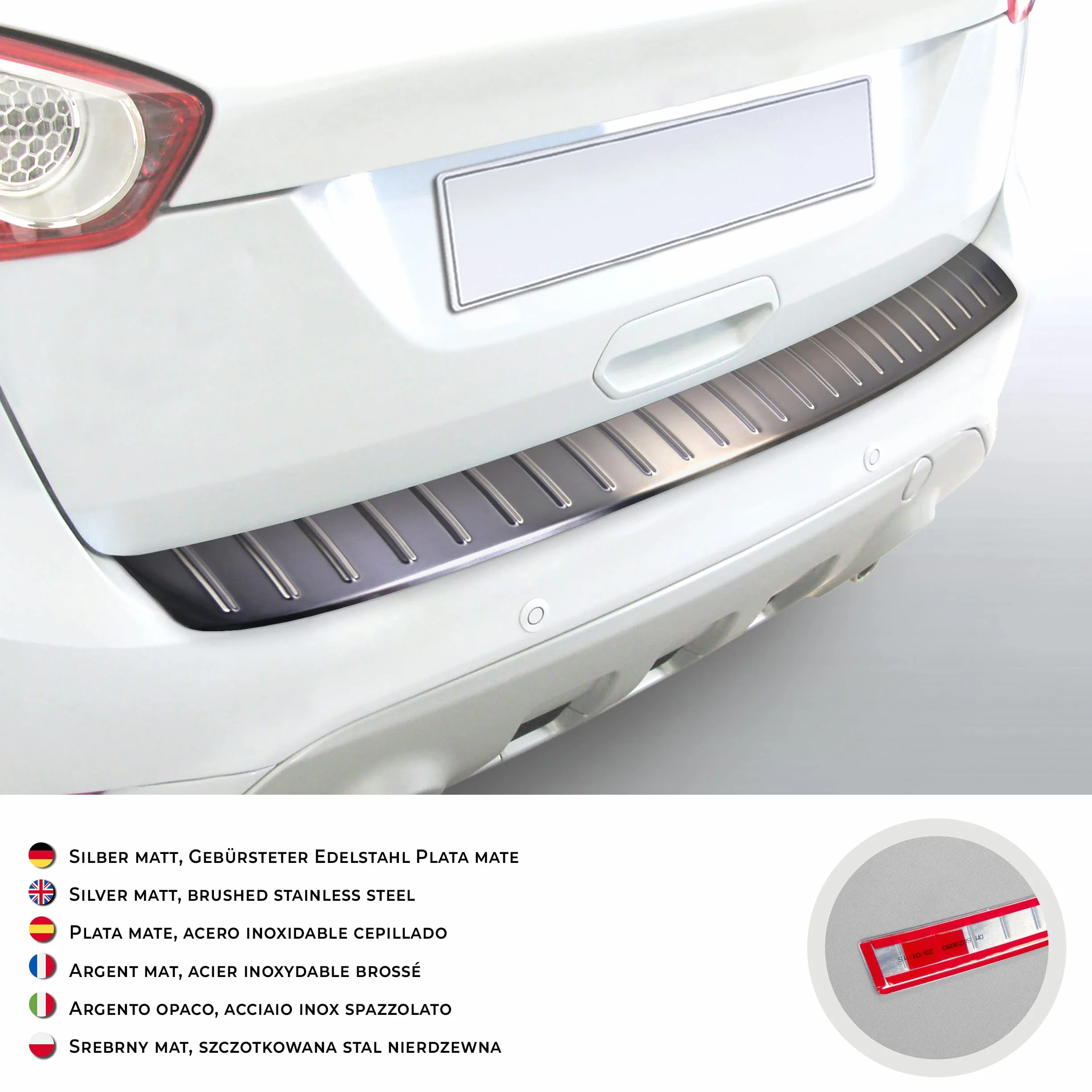 CHROMEMASTER Protezione paraurti posteriore Acciaio inossidabile spazzolato per Ford Kuga 2008-2013