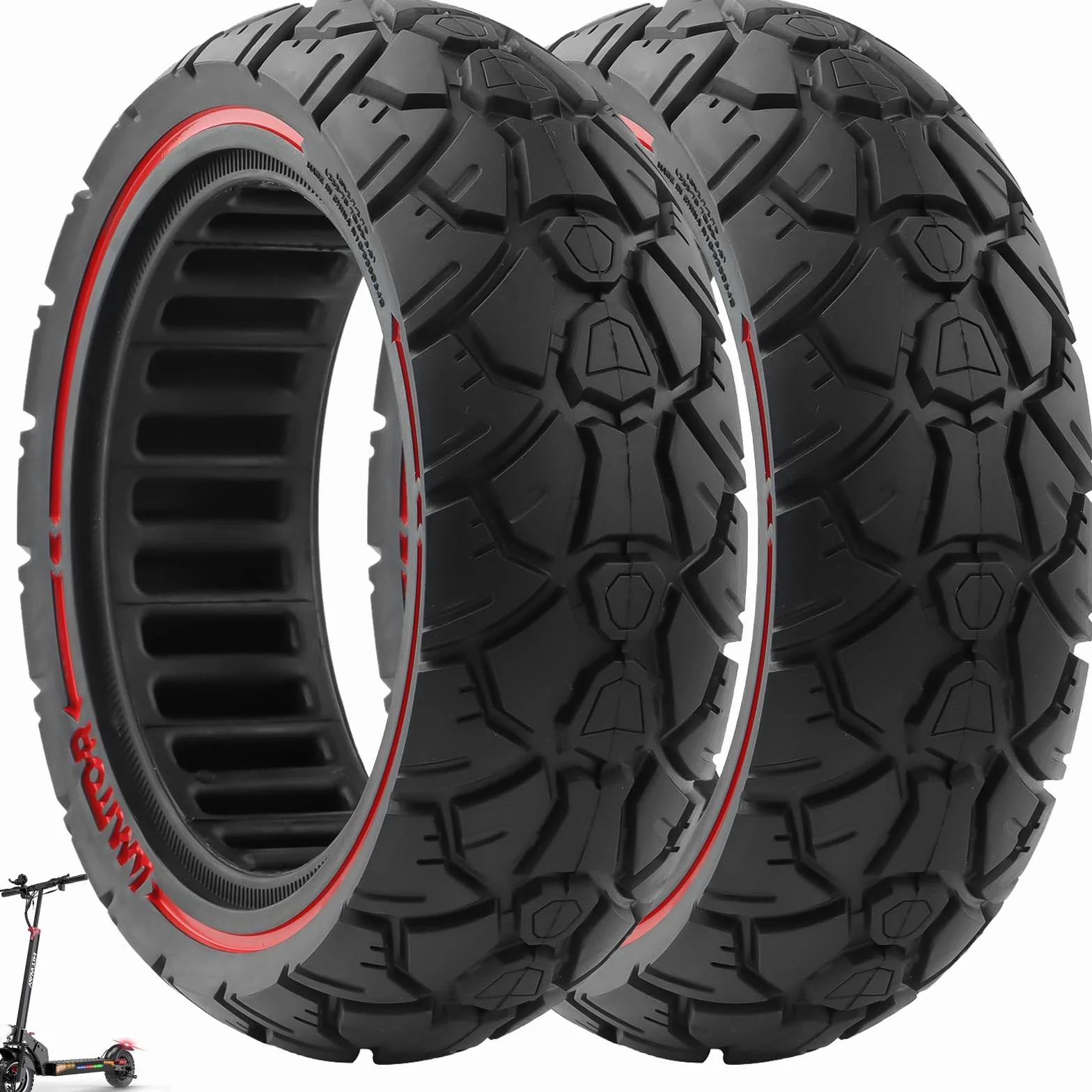10x2,7-2,75 Pneumatici Solidi 10 Pollici 70/65-6,5 Pneumatici di Ricambio per Hitway H5/HB24/Hiboy/Smartgyro Speedway/Rockway/Crossover Speedway 5/Dualtron 3/Kugoo G-Booster/KuKirin G3 (2 PCS)