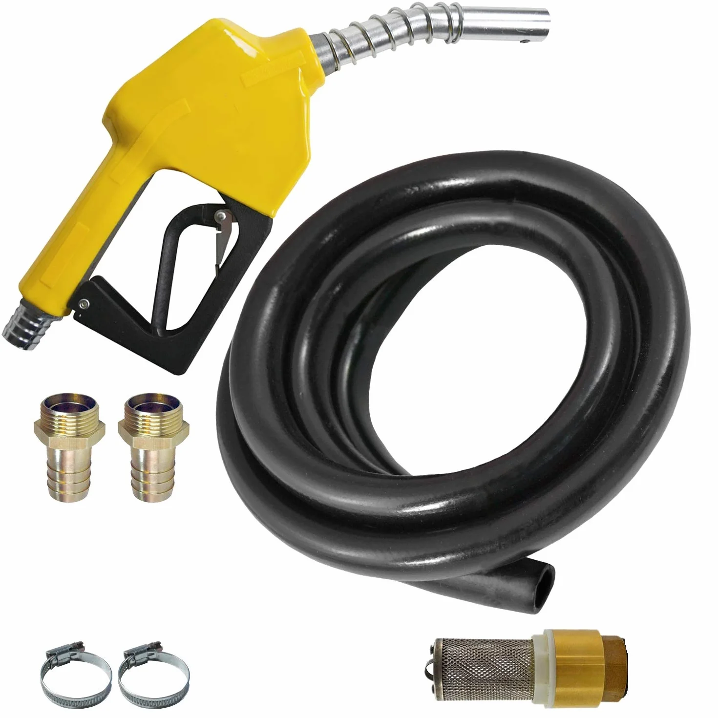 Set per pompa travaso gasolio diesel pistola tubo prefiltro anelli tenuta ugelli ottone