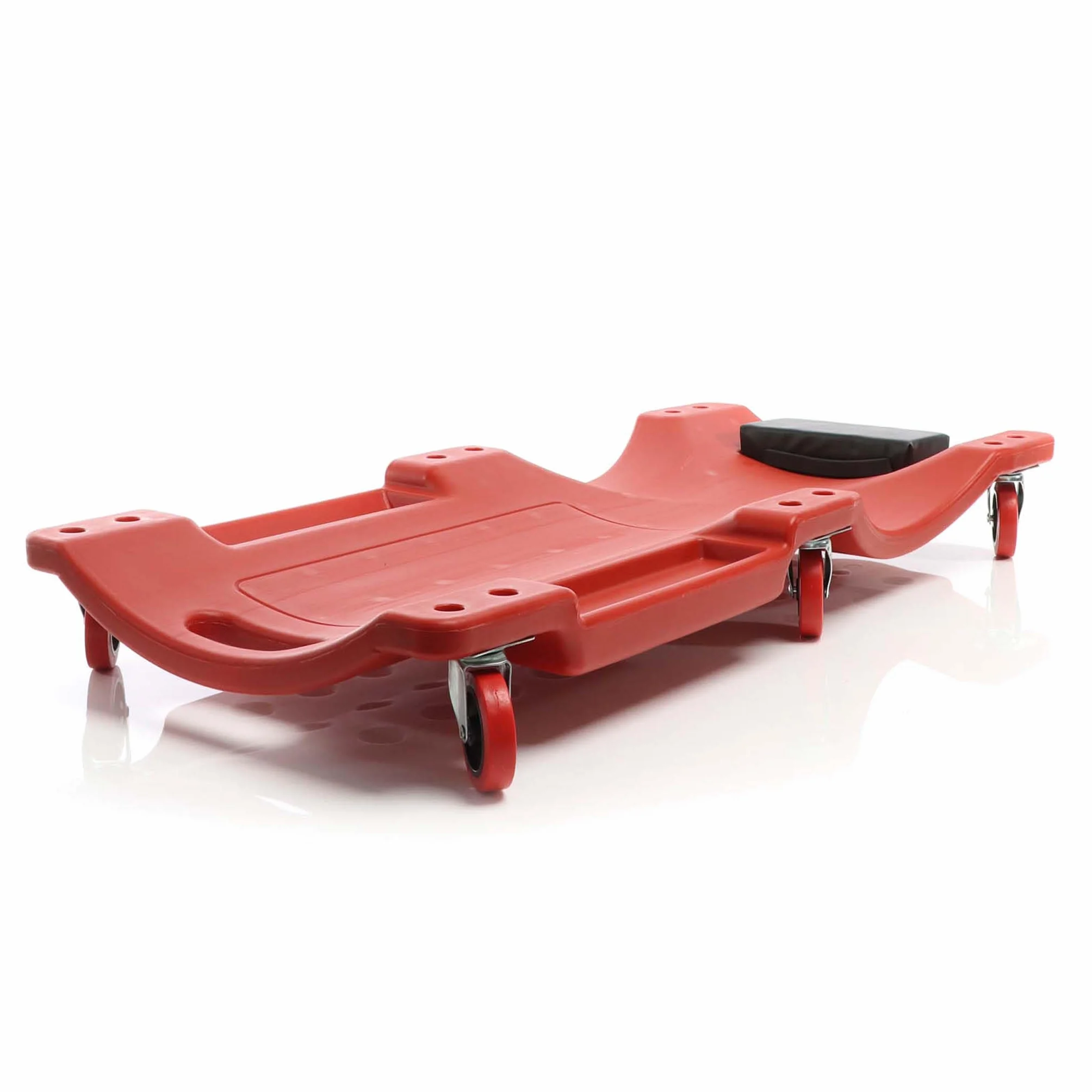 XPOtool Sdraio da officina 91x42,5x11,5 cm Lettino da meccanico 2 scomparti per attrezzi Max 100 kg