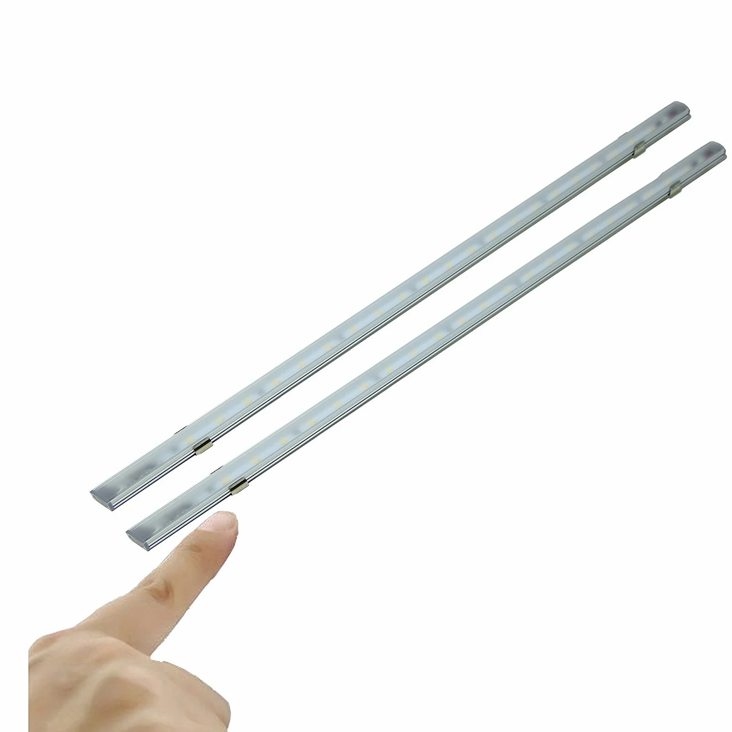 LIGHTEU 2x Luce Lineare 60 cm LED 12V 8W Antiriflesso Smerigliato per Barca Yacht Camper