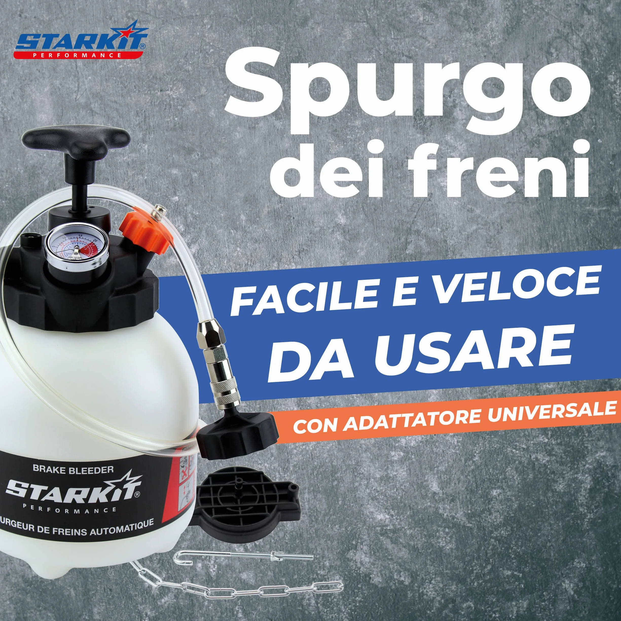 Kit Spurga Freni e Frizione con Bottiglia 3 Litri Adattatori Universali Multimarca