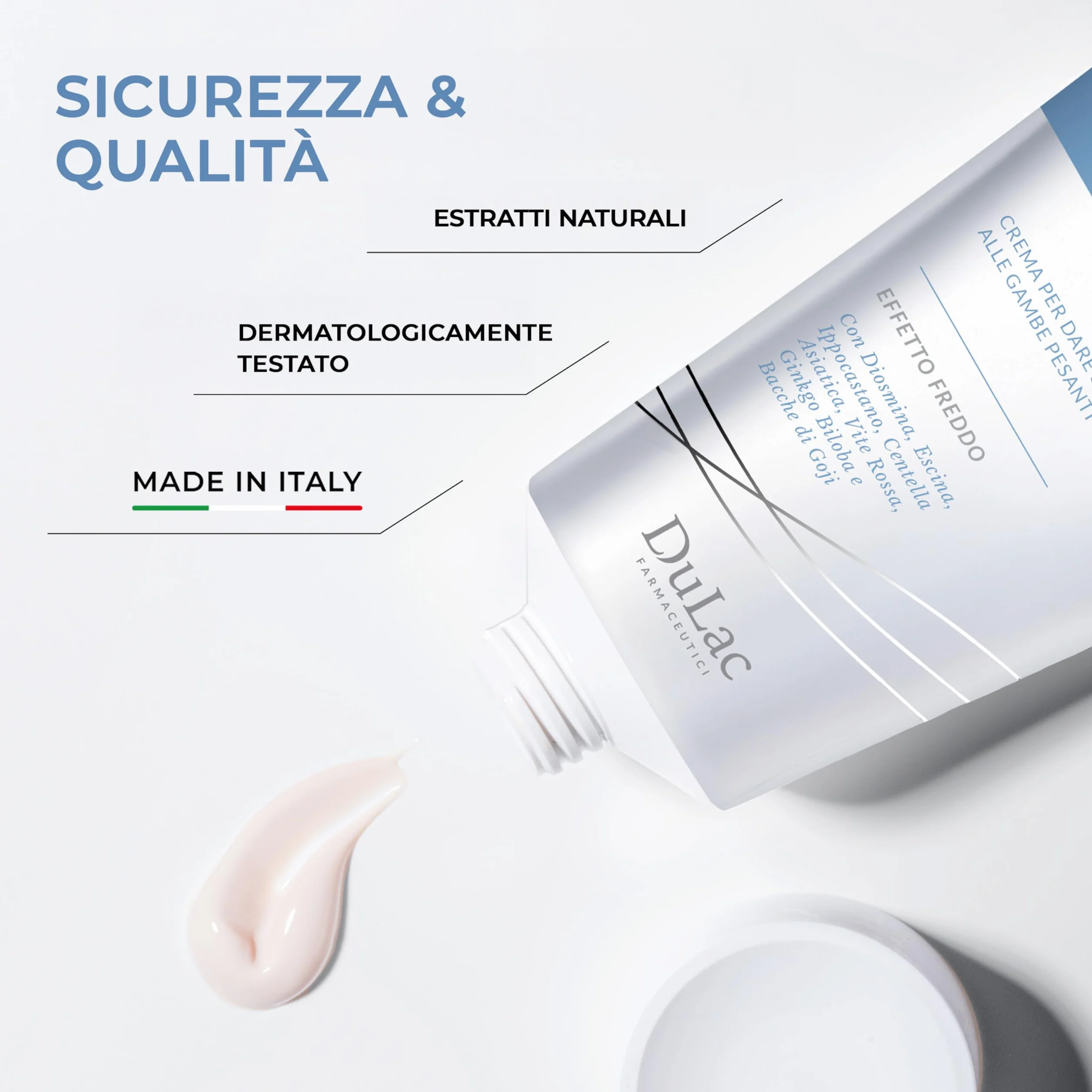 Dulac Omniven Crema Gambe Pesanti Effetto Freddo 150 ml Microcircolo Circolazione Diosmina Rusco Vite Rossa Made in Italy