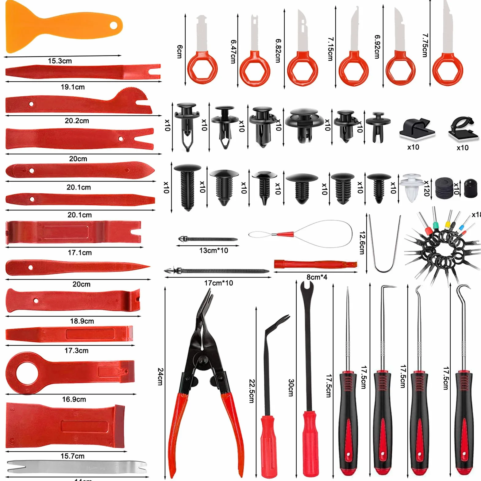 Kit Smontaggio Pannelli Auto 352 Pezzi, Strumento Rimozione Auto per Porta Pannello Radio Cruscotto