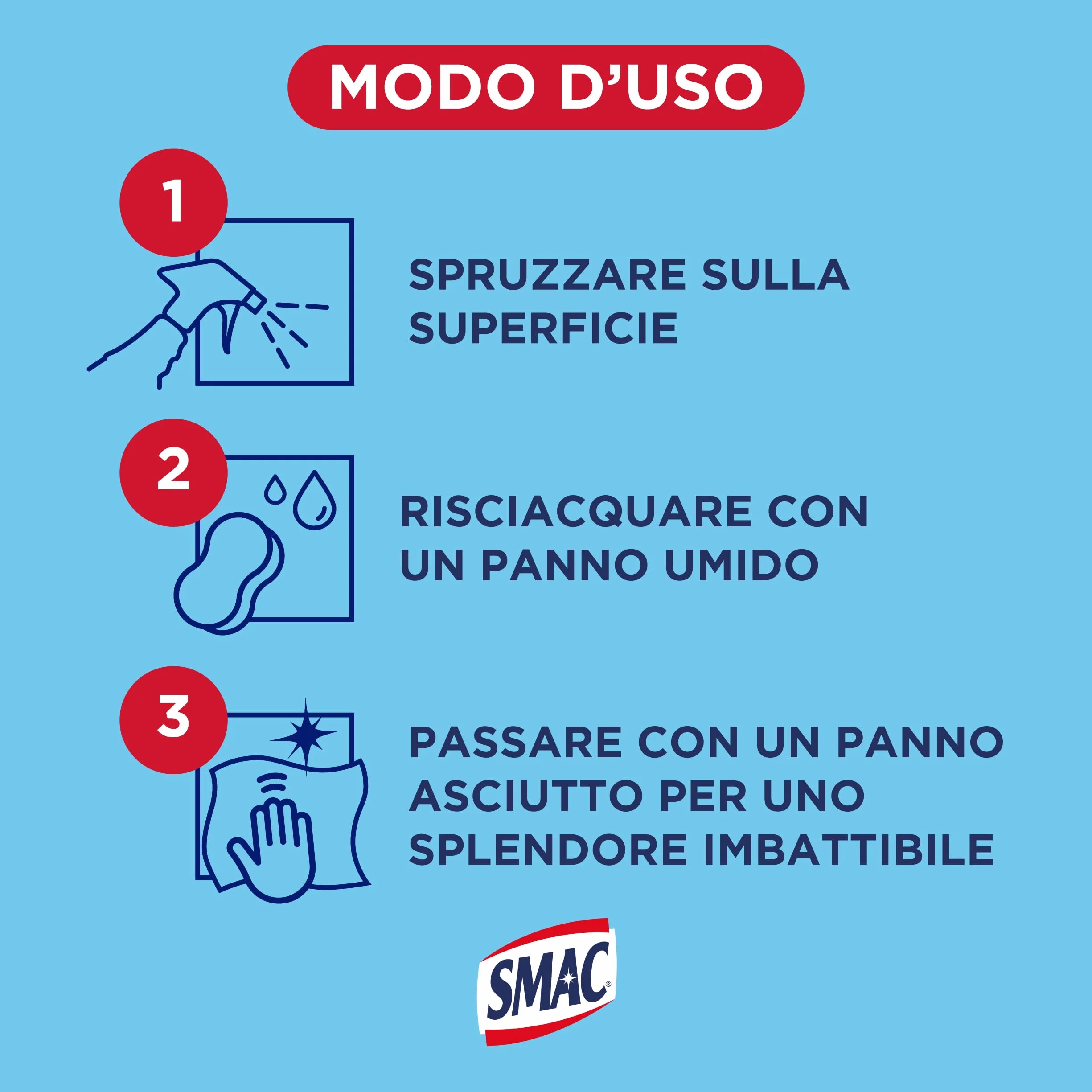 Smac Bagno Igienizzante Detergente Spray Multisuperficie Anticalcare 650 ml x 4 Pezzi