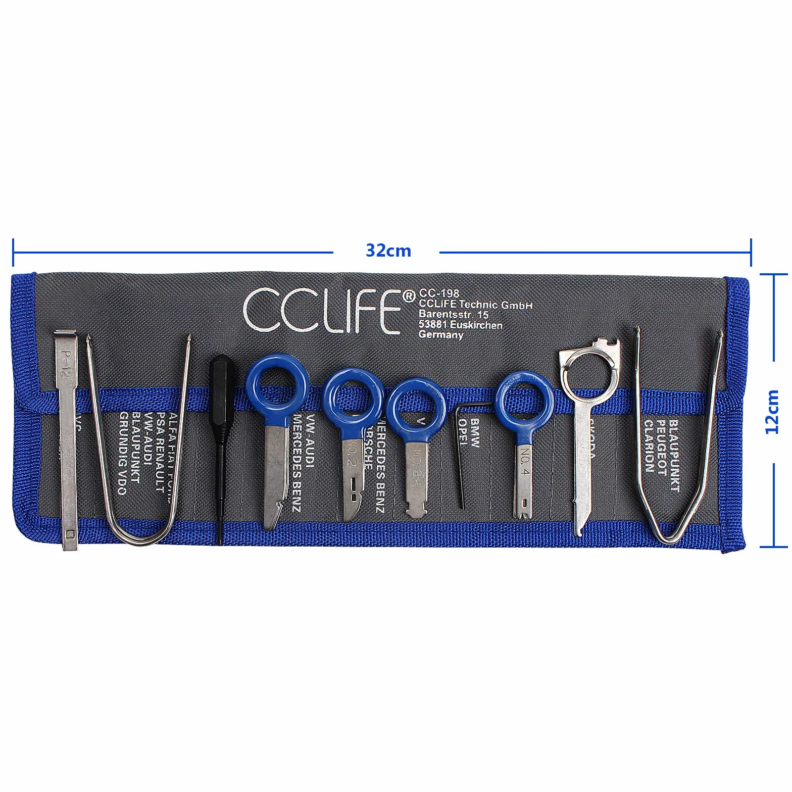 CCLIFE 20 Pezzi Set Smontaggio Autoradio, Chiavi di Rimozione per Stereo Radio