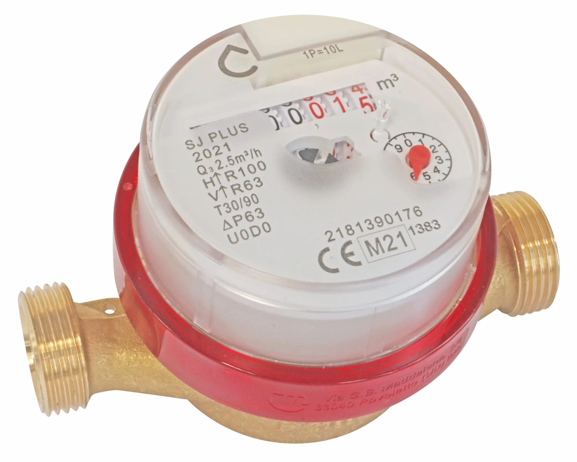 SOMATHERM FOR YOU Misuratore di acqua a getto singolo calibro 15 maschio 20/27 MID