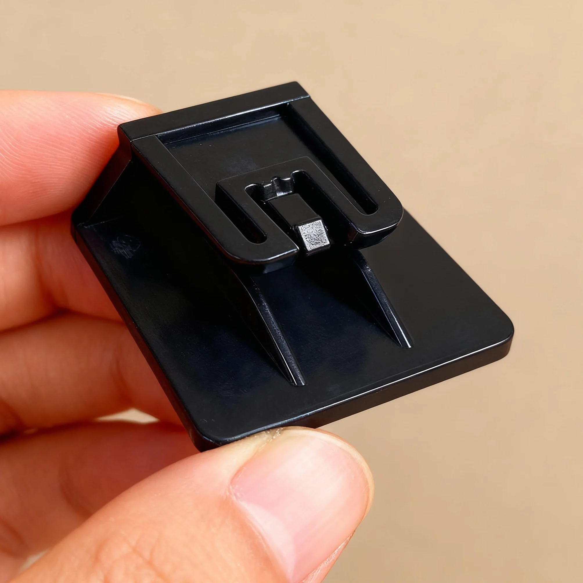 Clip adesiva Telepedaggio Sistema di fissaggio supporto removibile 3 x 3 cm Nero