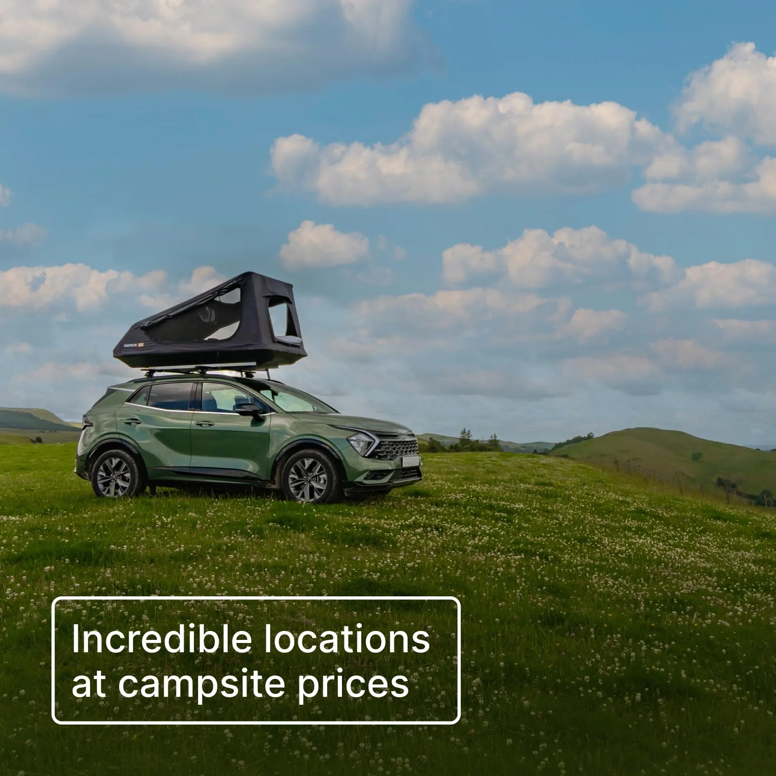 TentBox GO - Tenda da Tetto per Auto Super Leggera - Tenda da Tetto TentBox - Campeggio Quattro Stagioni - ADATTA ALLA MAGGIOR PARTE DELLE AUTO - Design Leggero Premium, Montaggio in 60 Secondi