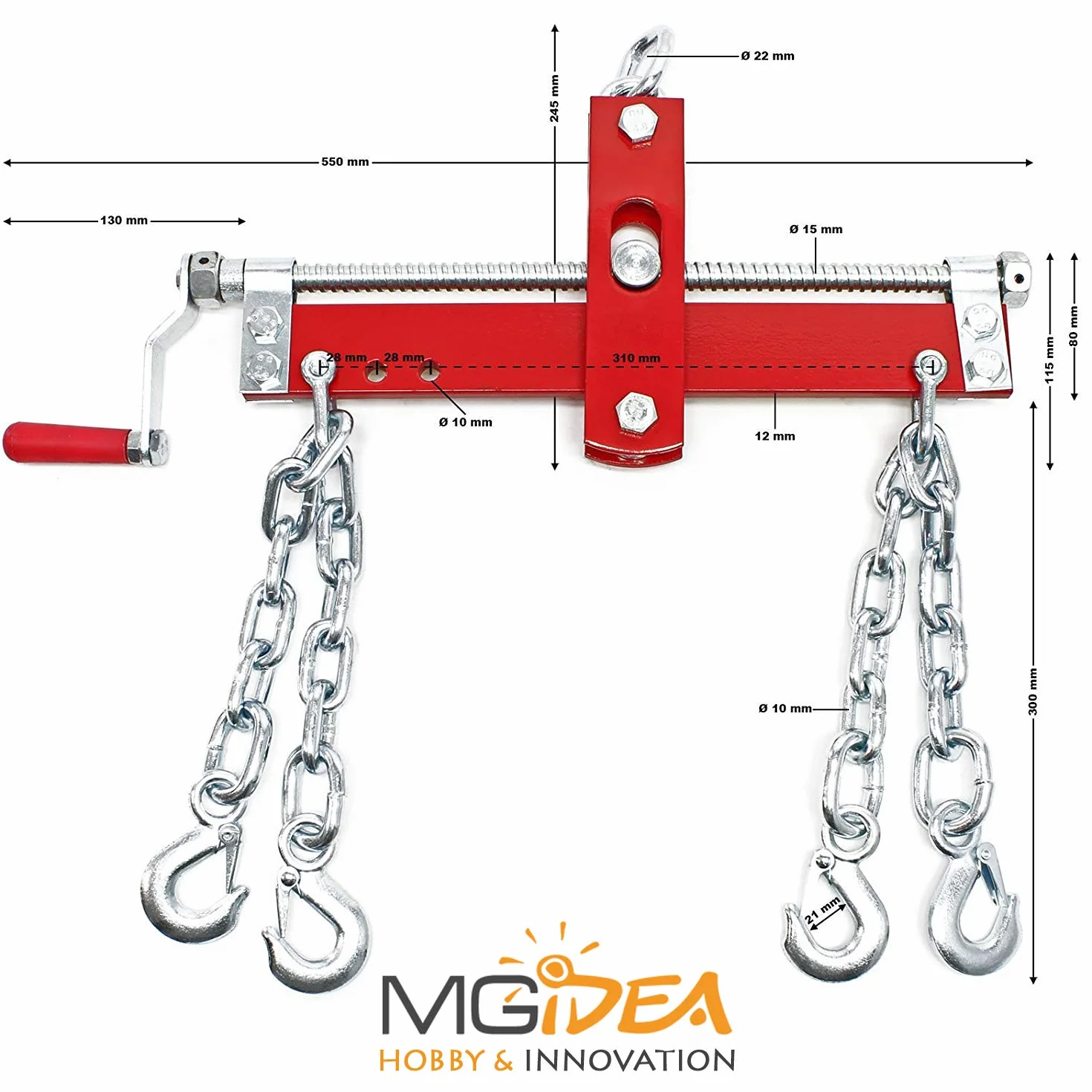 EQUILIBRATORE Sollevatore Motore 900KG BILANCIERE Auto Officina