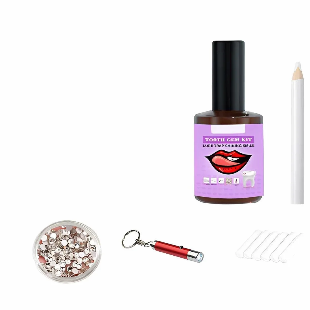 Brillantini Denti Kit Tooth Gems Set con Strass e Diamanti Marquise