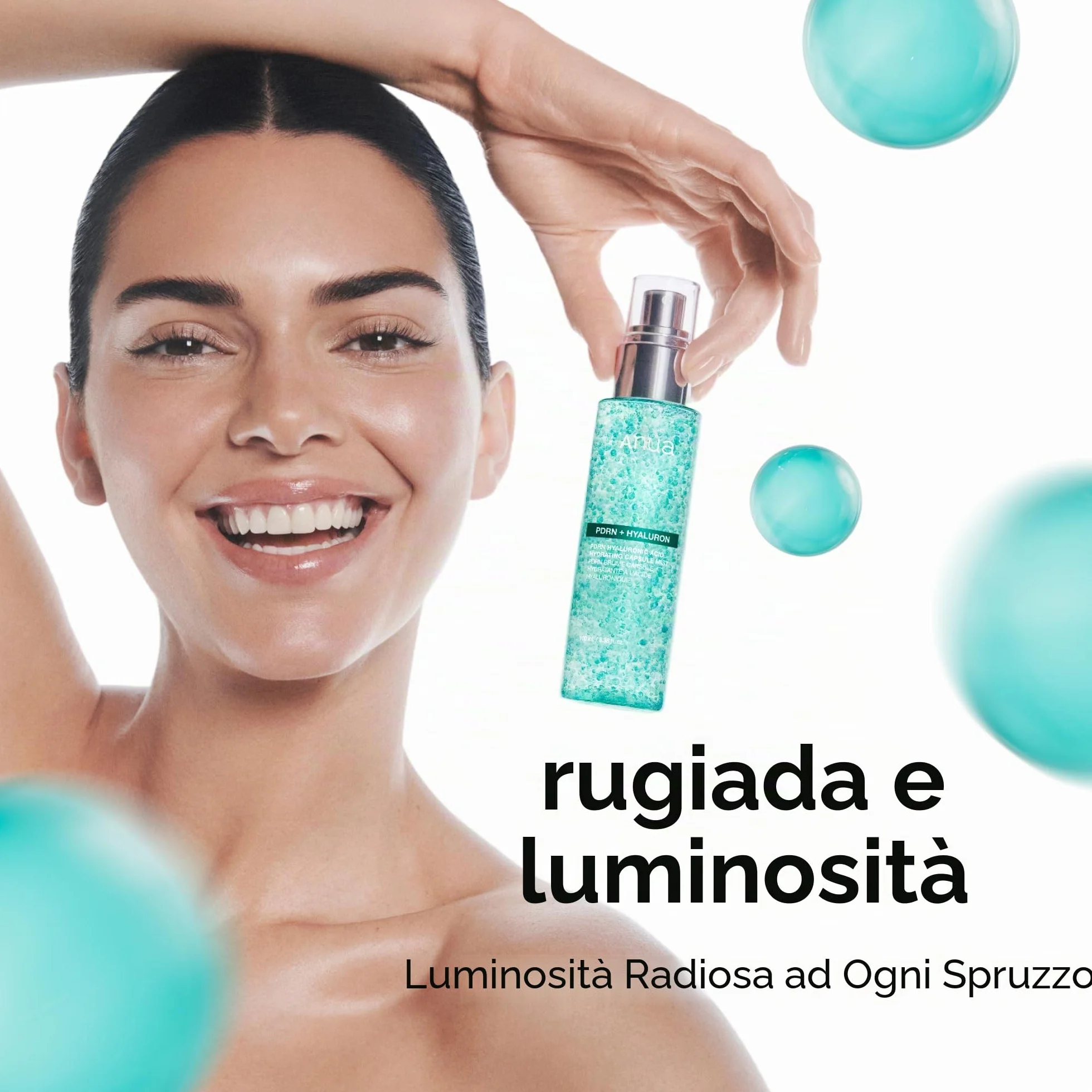 Anua PDRN Collagen Glow Facial Serum Spray - Mist viso con Acido ialuronico, Effetto glass skin, Idratazione rimpolpante, Cura rassodante e rinfrescante, Skincare coreana (100 ml)