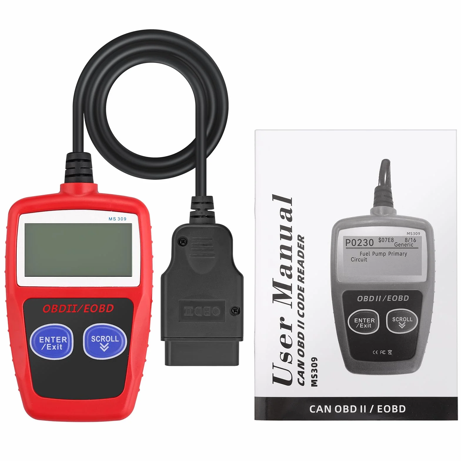 AUTOUTLET OBD2 OBDII Diagnostico Scanner per Auto con Lettura Codici DTC e 10 Lingue