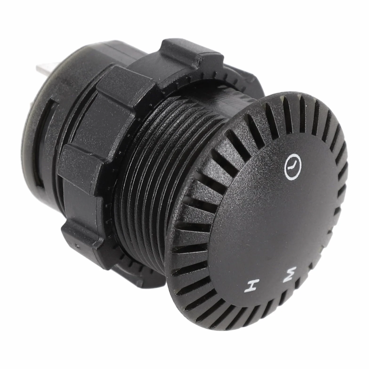 Pannello orologio digitale per auto e barca 12 V-24 V, display a LED con illuminazione verde, tensione DC 12-24 Volt, foro di montaggio da 28 mm, nero