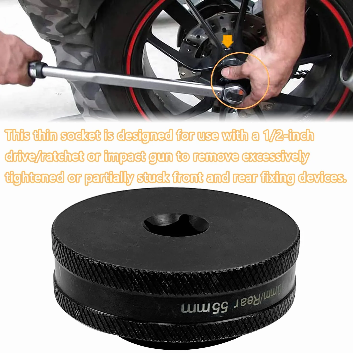 Dado Dell'Asse Posteriore Strumento Chiave a Tubo 55mm 30mm per Ducati Superbike 1098 1198 1199s