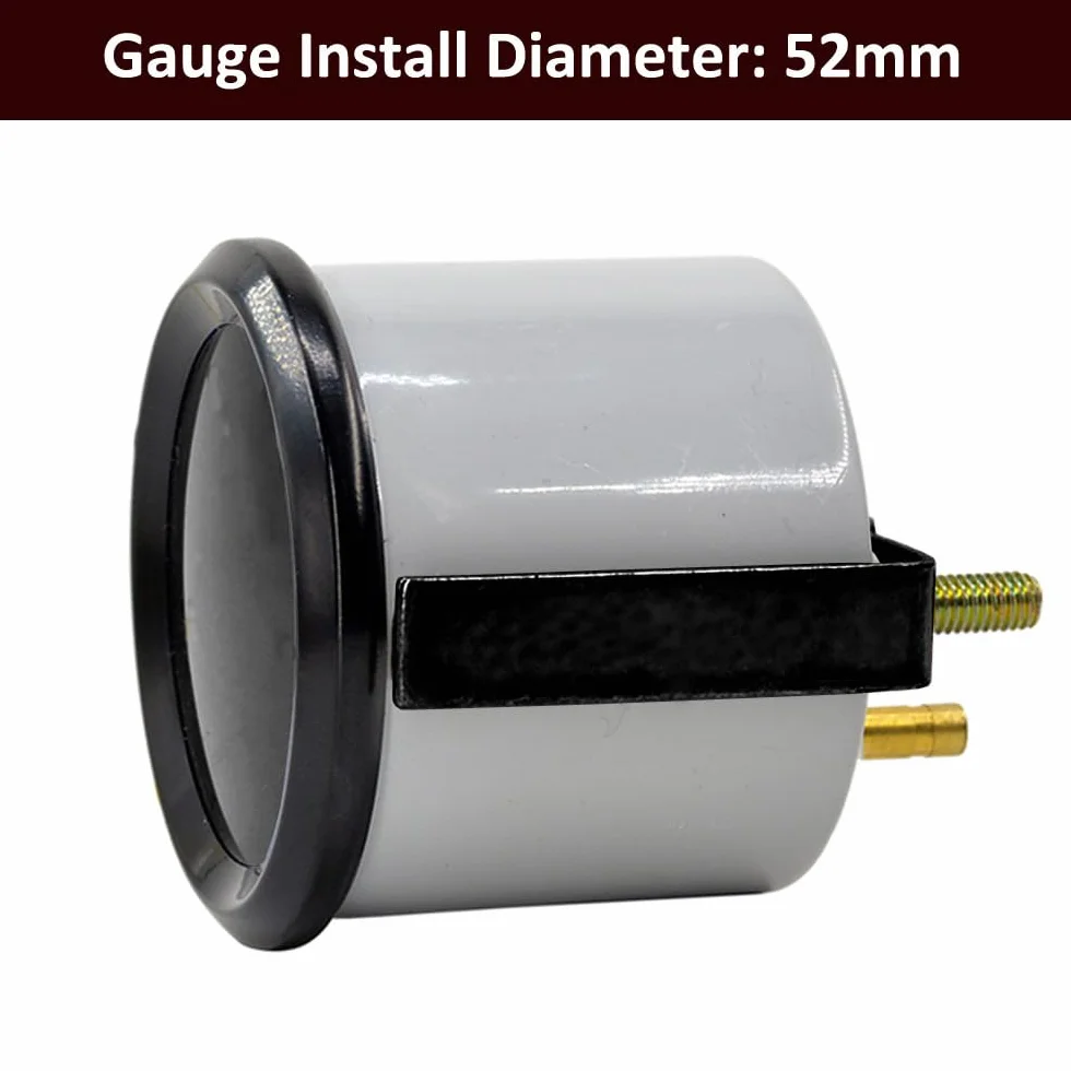 ETOPARS Universale Auto Turbo Boost Manometro 2 Pollici 52mm -1 to 2 Bar Indicatore Pressione Strumenti