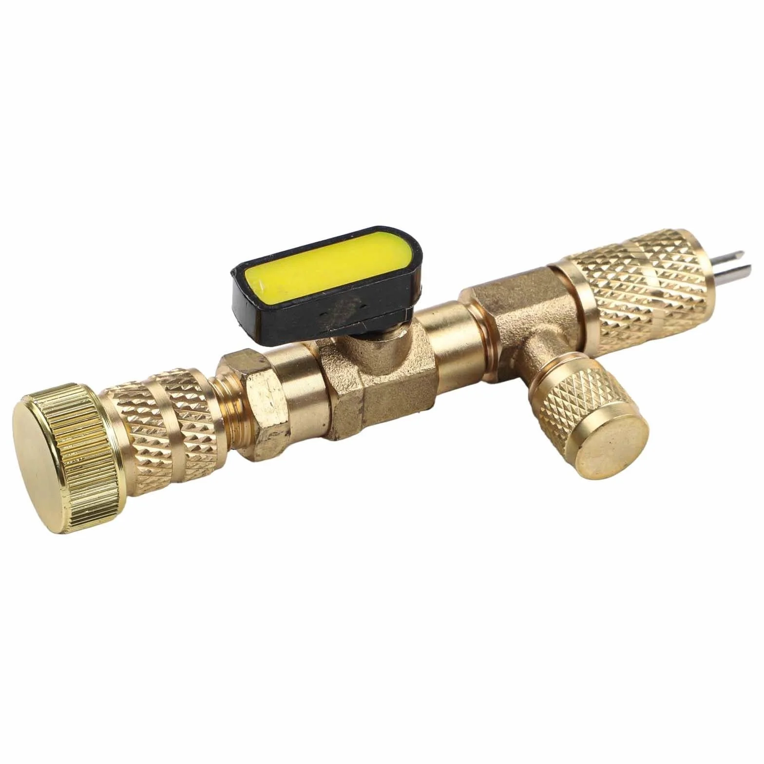 Zawór rdzenia narzędzie do usuwania z mosiądzu adapterem, zestaw naprawczy HVAC R12 R22 R410A R32 AC, 10 sztuk nakrętek 5/16 1/4 cala