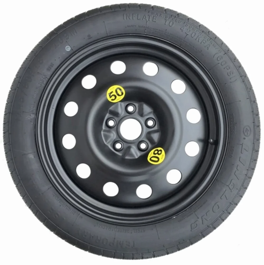 Kit Ruotino di Scorta 18" compatibile Nissan Qashqai 2014 con Cric