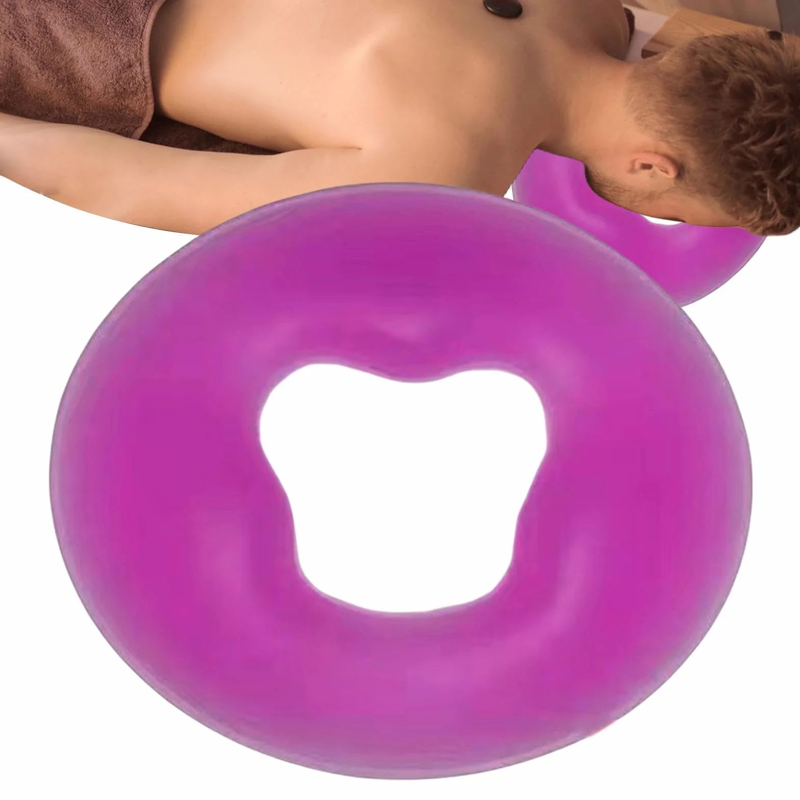 Poggia-viso in silicone, cuscino per massaggio rilassante per casa e saloni
