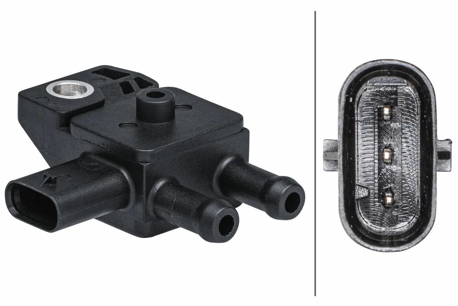 HELLA 6PP 009 403-421 Sensore, Pressione gas scarico, 3a... poli, avvitato