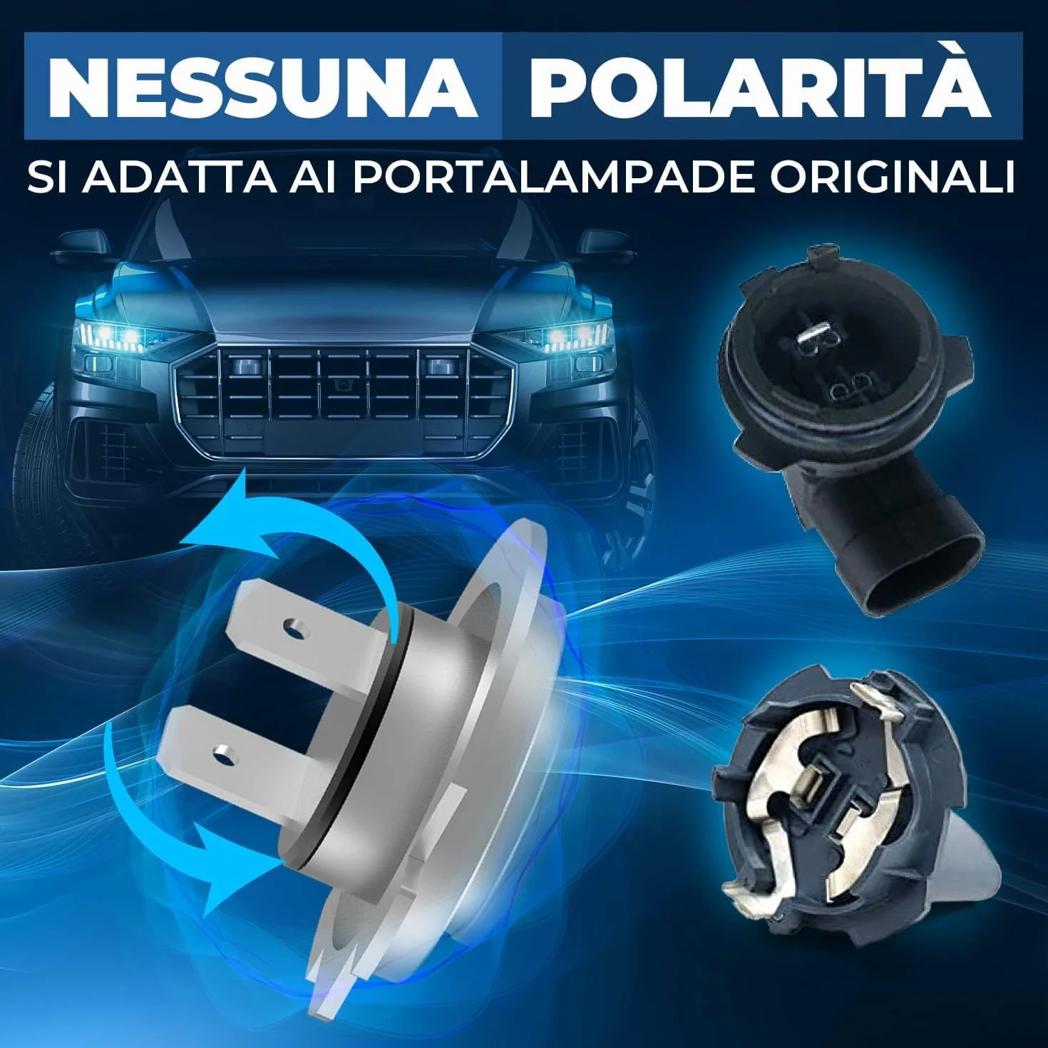 LUXLIGHT Lampadina LED H7 H18 PRO 28000LM 60W 12V 6500K Bianco 2PZ Kit Auto Fari