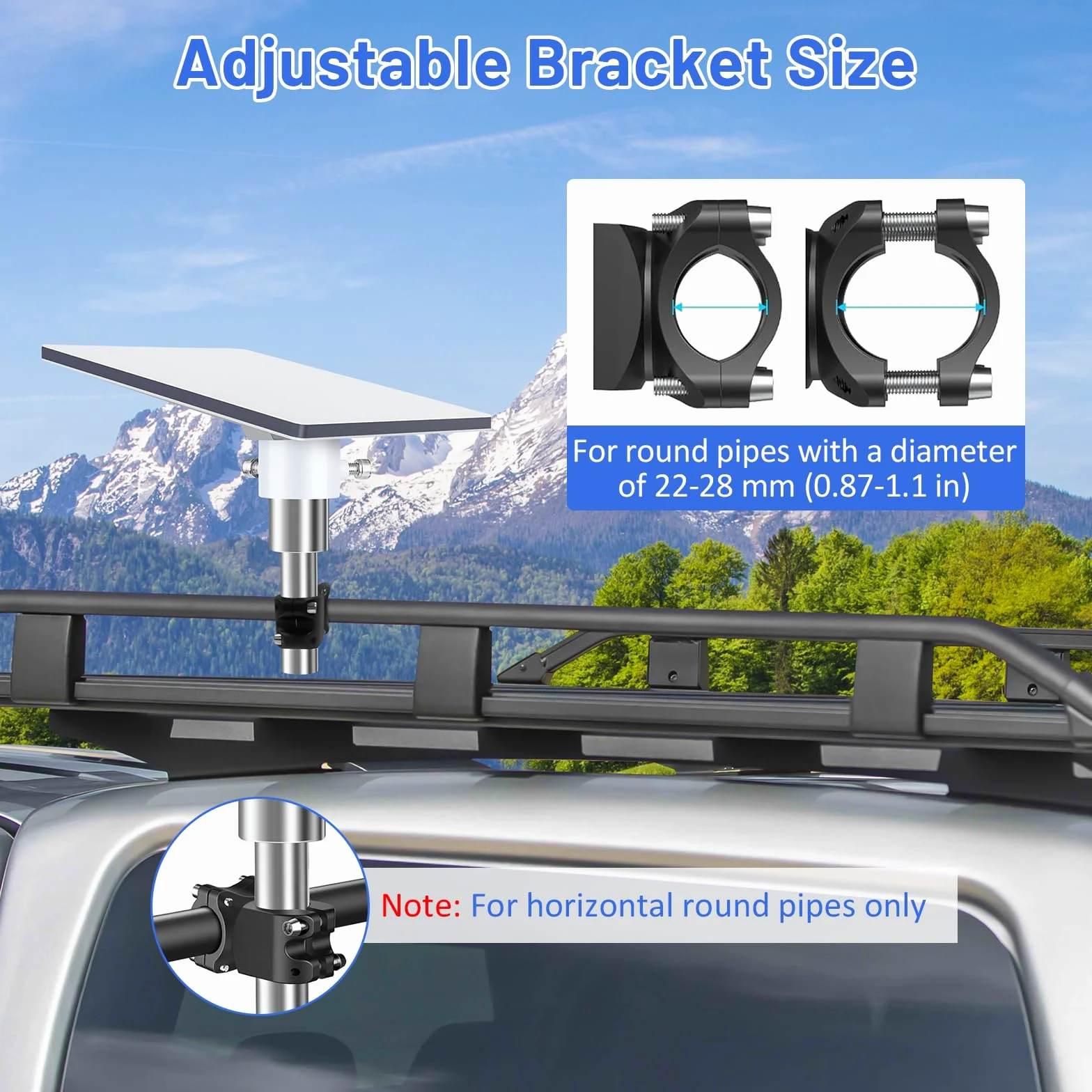 Starlink Gen 3 RV Ladder Mount, Starlink Kit Completoadattatore per tubi Starlink Gen 3 Adatto per Tetti, Camper, SUV, Camion o Barche