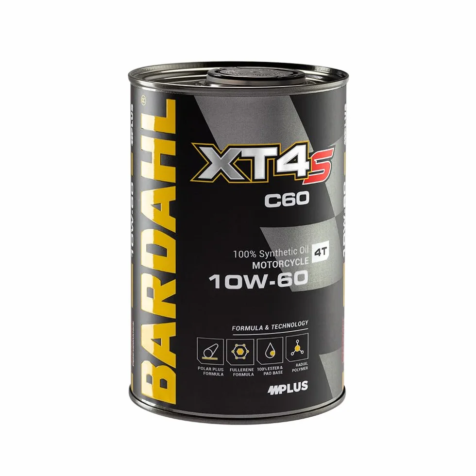 Bardahl XT4-S C60 10W-60 Olio 100% Sintetico per Moto 4 Tempi, 1 L