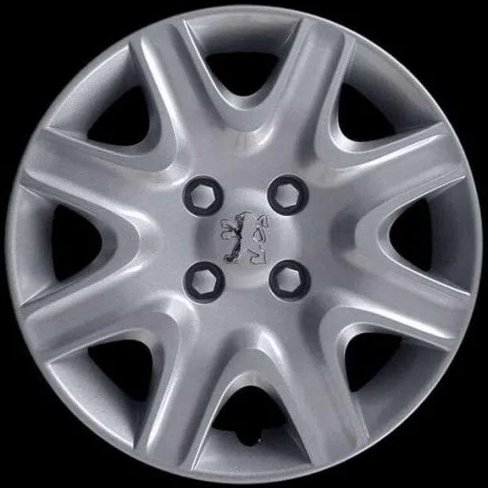 Kit di 4 copricerchi adattabili - per PEUGEOT 308/207 - diametro 15" - con logo cromato - non originali