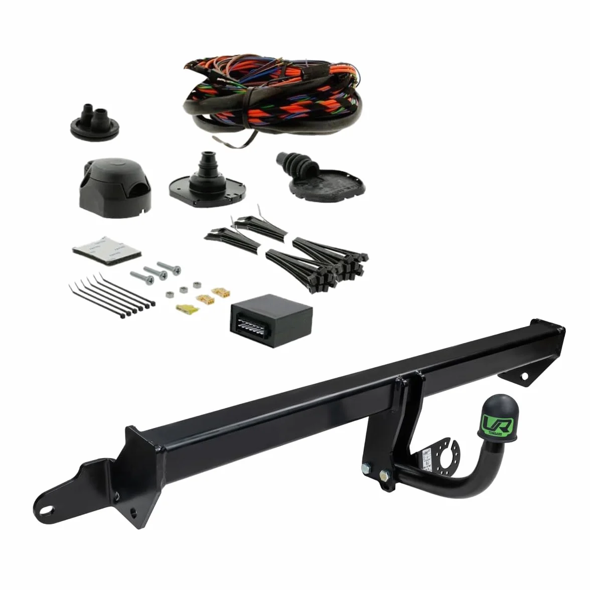 UmbraRimorchi Gancio di traino fisso a collo di cigno AHK + 13p compatibile con Mercedes C 23046/F+MB080D1 03/2007-02/2014